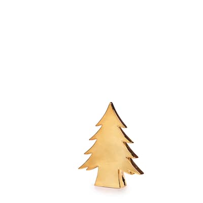 Teton 10.75-Inch Tall Gold Ceramic Tree