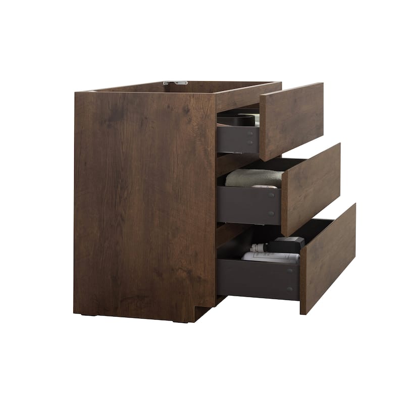 (Base Only) Floor Cabinet Vanity Base with 3 Drawers