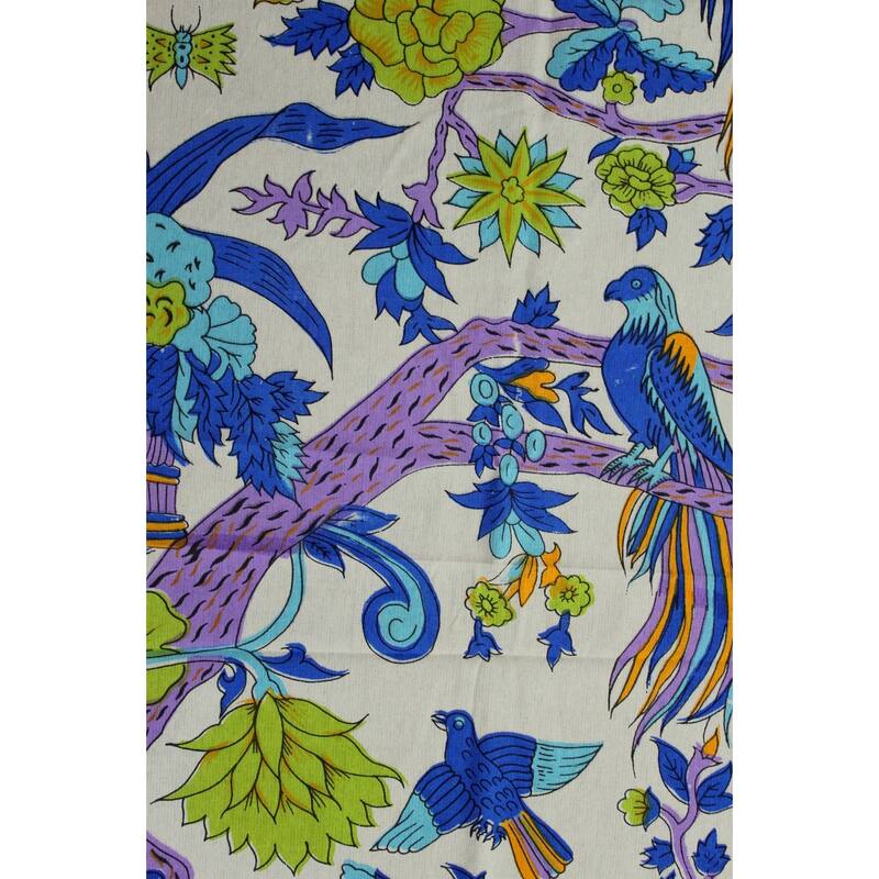 Vibrant Cotton Floral Tree Of Life Tablecloth Collection