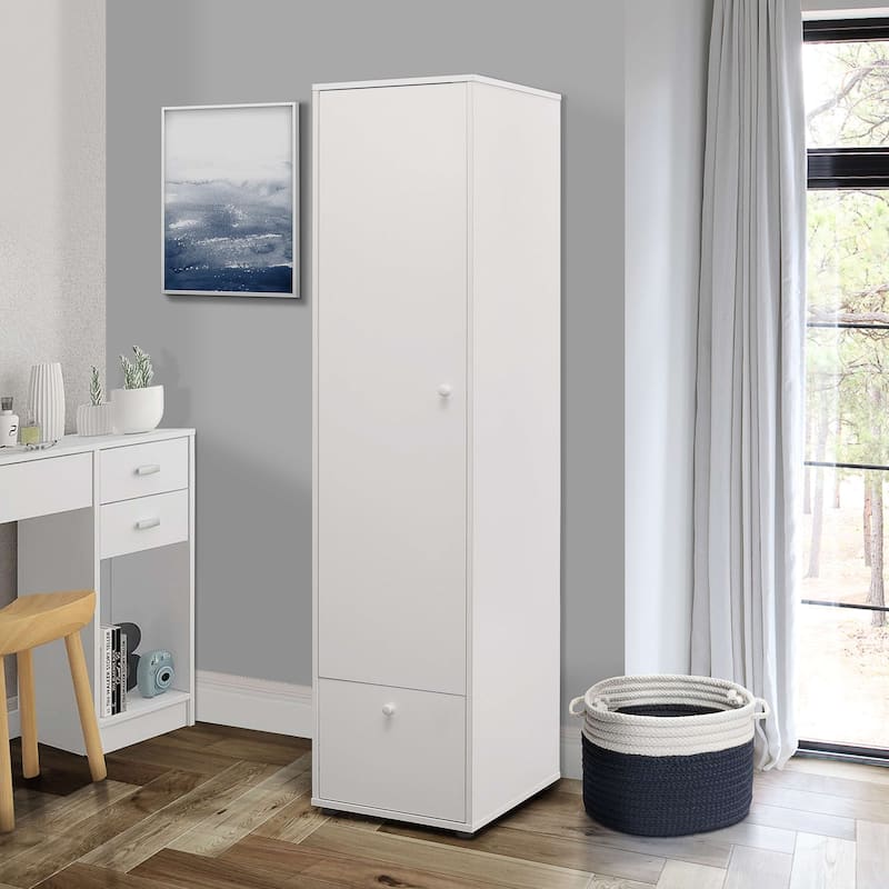 Wardrobe Armoire Storage Closet, White
