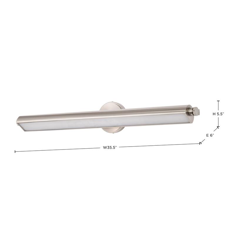 Auden 36 Inch LED Vanity 3 CCT Selectable Brushed Nickel Finish Acrylic Lens - Brushed Nickel