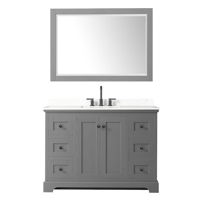 Wyndham Collection WCV232348S-QTZ-US3M46 Avery 48" Free Standing