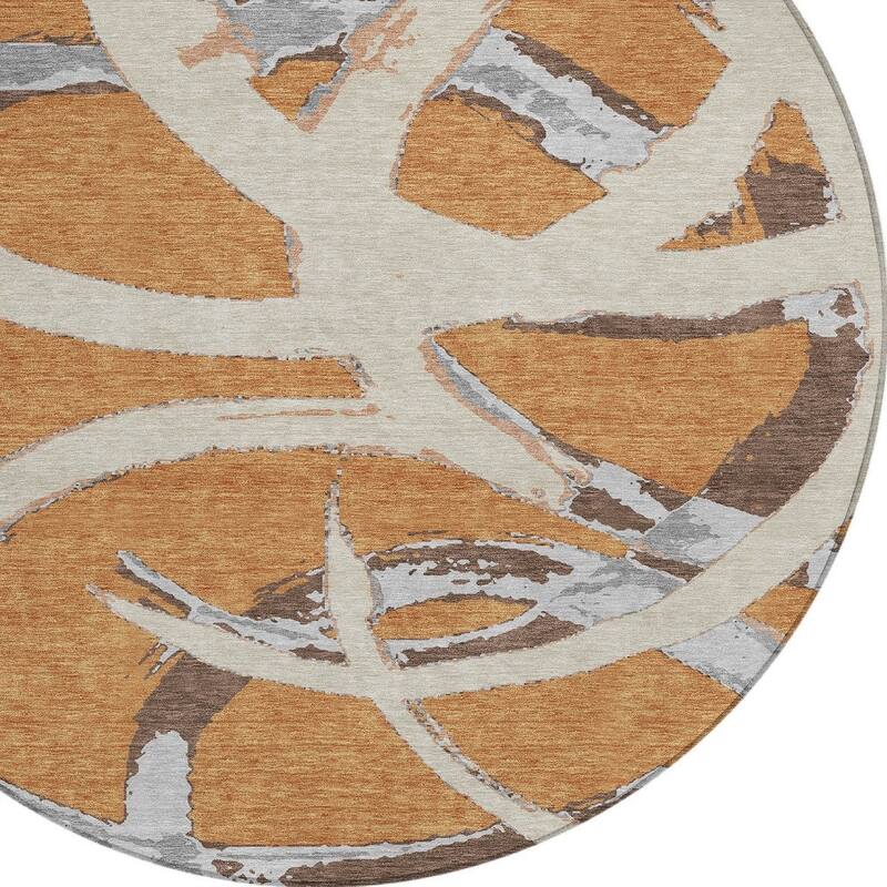 HomeRoots Abstract Transitional Rectangle Outdoor Rug