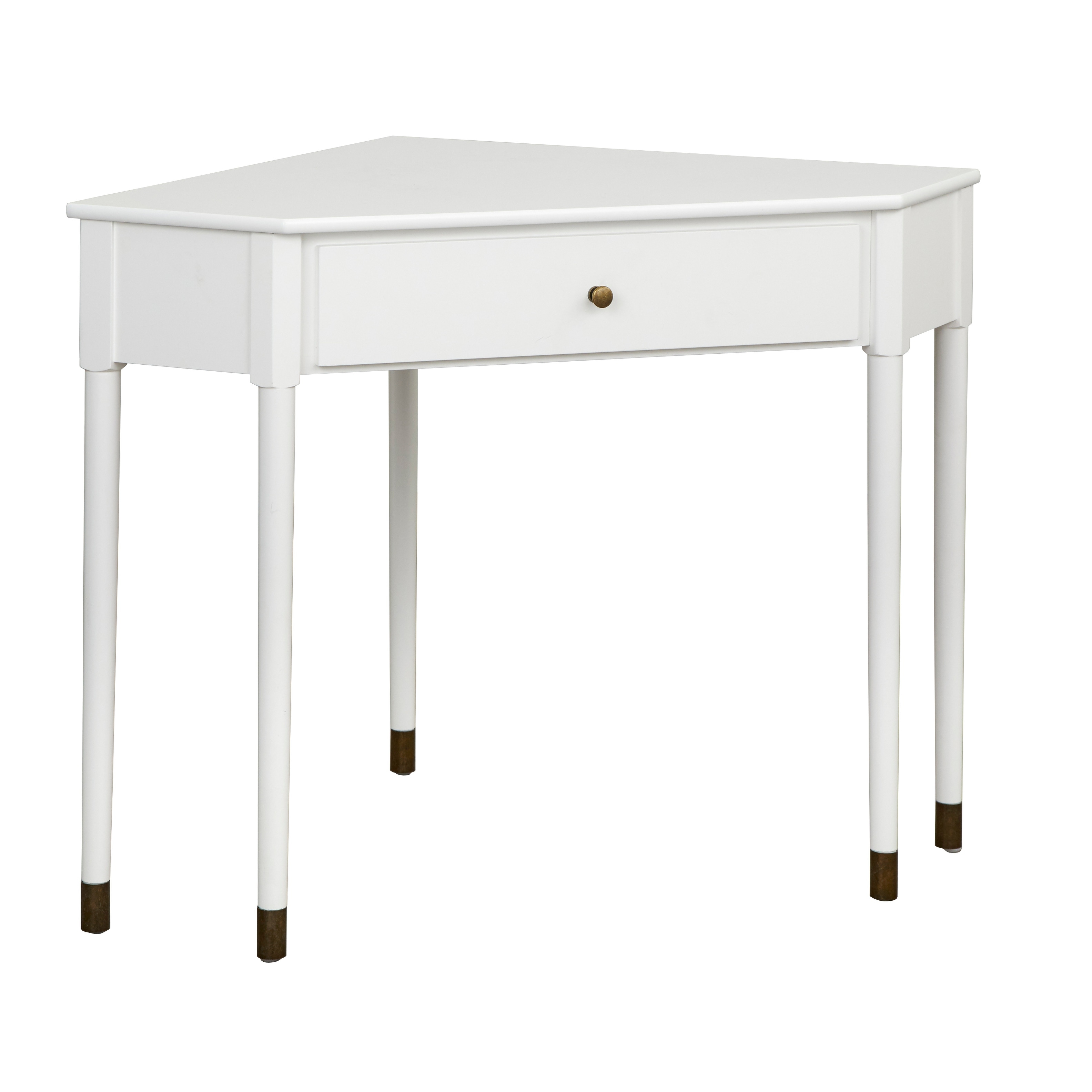 Lifestorey Mesa Mid-Century Corner Desk - White