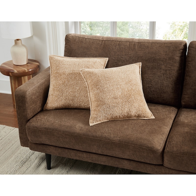 Brooklyn Loom Heathered Sherpa 20x20 2 Pack Decorative Pillow