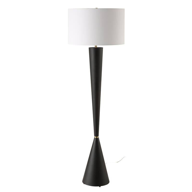 Tapered Floor Lamp with Drum Shade - 63.25" - Aged Black