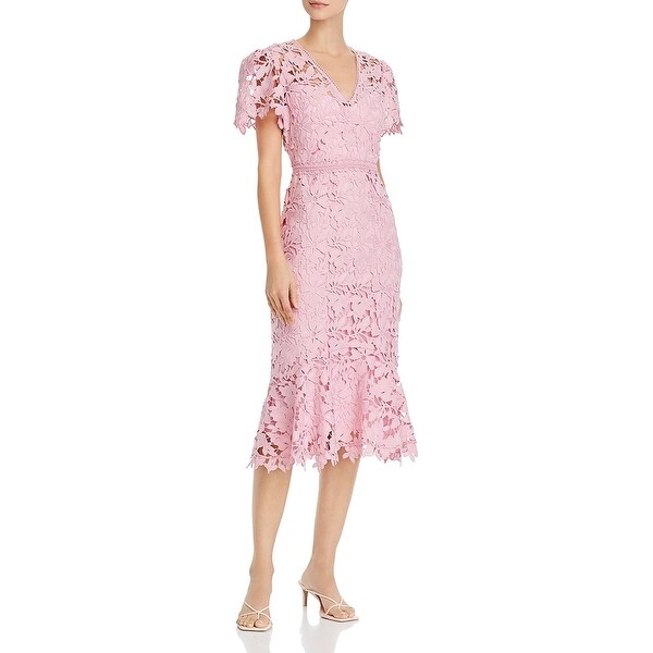 shoshanna chantae lace midi dress