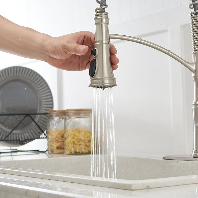 WIZ Single Handle Pull-Down Sprayer 3-Spray Kitchen Faucet