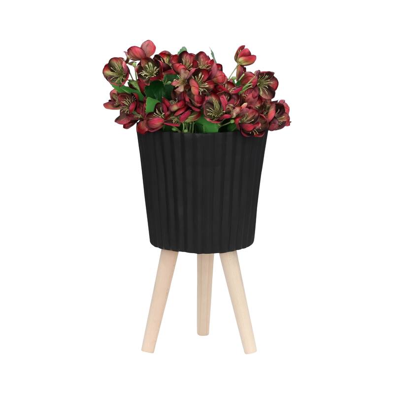 Sagebrook Home Elegant Magnesia and Beech Wood Planters - Perfect Home & Garden Accent