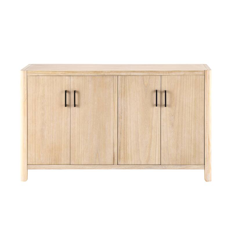 Rustic Sideboard Coffee Cabinet with Wood Legs, Cupboard Coffee Cabinet Console Cabinet Display Cabinet