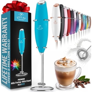 Zulay Kitchen Powerful Milk Frother Wand - Ultra Fast Handheld