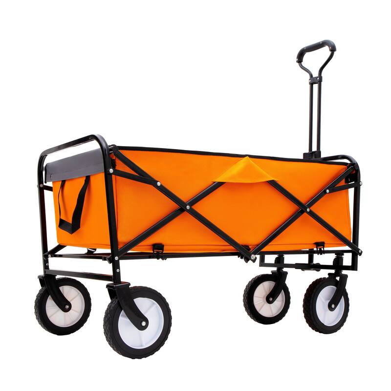 Collapsible Foldable Wagon Cart with strapping system Beach Wagon Utility Cart Utility Wagon Grocery Cart