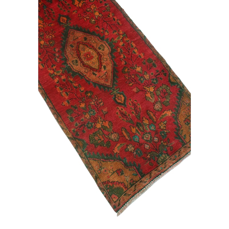 Fine Vintage Distressed Annalise Red/Brown Runner - 2'4" x 8'3"