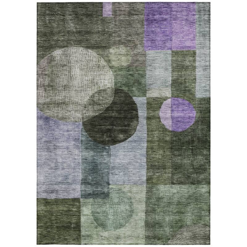 HomeRoots Geometric Transitional Rectangle Outdoor Rug