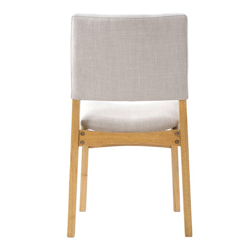 Upholstered Dining Chairs Set of 4, Modern Dining Room Chairs with Back, Fabric Kitchen Side Chairs with Wood Legs