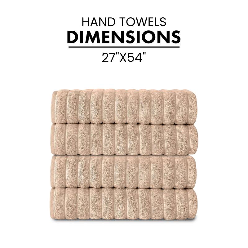 Brampton Turkish Cotton 4 Piece Bath Towels Set Heavyweight 27x54"