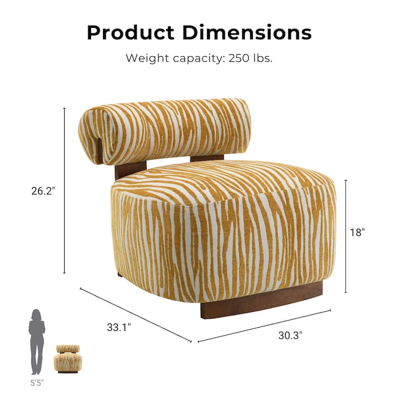 Furniture of America Orynt Modern Zebra Upholstered Accent Chair