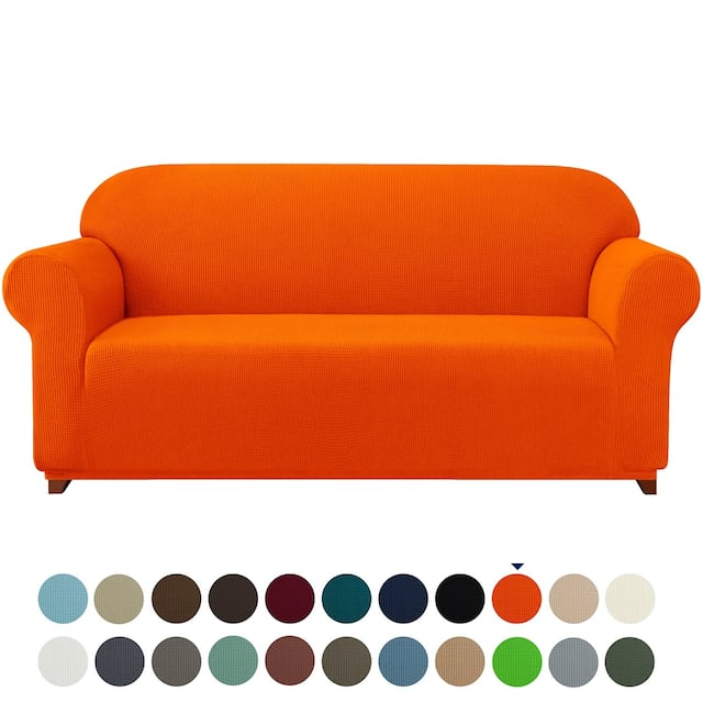 Subrtex Stretch XL Slipcover 1 Piece Spandex Furniture Protector - Orange