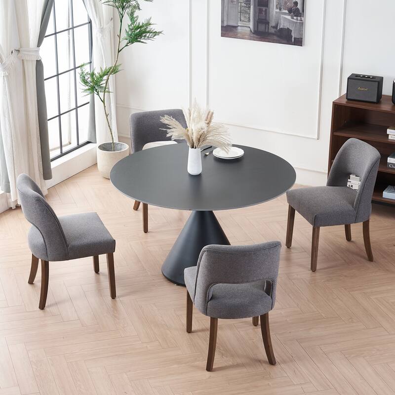 Dining Chairs Set of 2/4/6,Fabric Upholstered Kitchen Chairs with Wood Legs