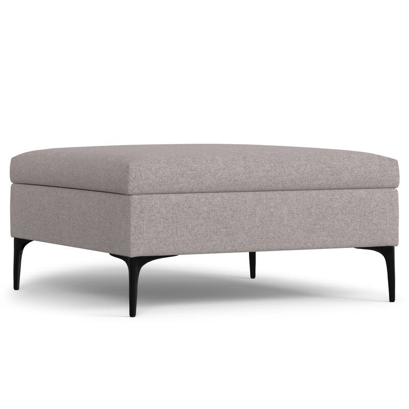 WYNDENHALL Lilah 36" Wide Contemporary Coffee Table Storage Ottoman with Lift Up Lid