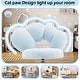 preview thumbnail 15 of 22, Armless Desk Chair Makeup Vanity Chair with Wheels and Adjustable Height Office Chair Criss Cross Cross-Legged Chair