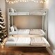 preview thumbnail 2 of 31, Bunk Bed Twin Over Twin Size with Ladder and high Guardrail, Able to Split, Metal Bunk Bed