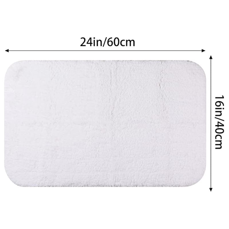 100% Cotton Mat Rug, Plush Water Absorbent Luxury Rectangular for Bathroom Vanity, Bathtub/Shower, Hotel