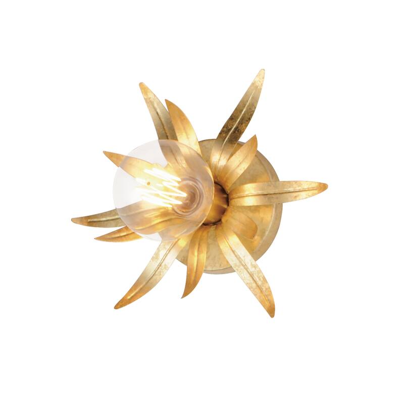 Maxim 2880 Paloma 9" Tall Bathroom Sconce - Gold Leaf