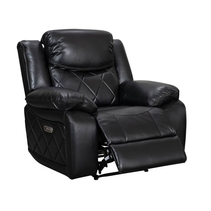 Contemporary Plush Velvet-Like Upholstered Power Reclining Chair