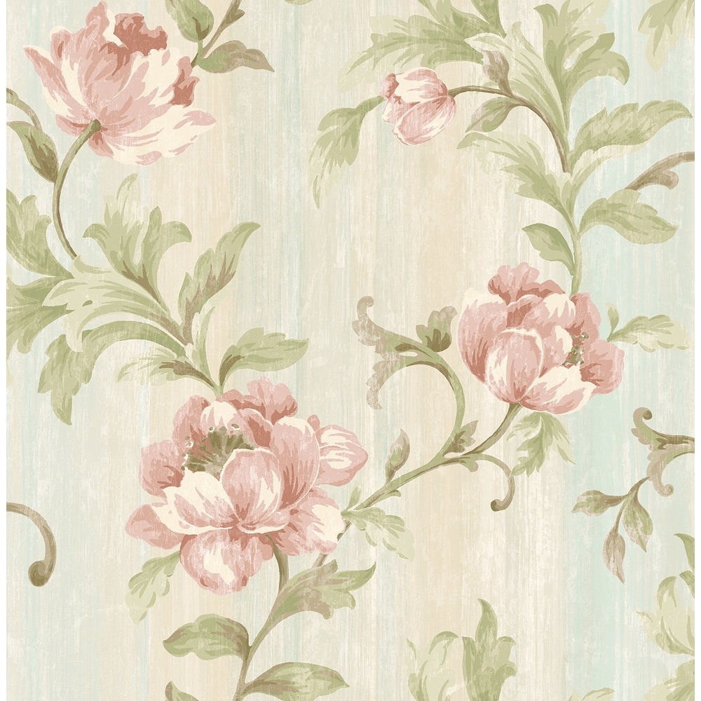 Seabrook Designs Priyanka Floral Trail Unpasted Wallpaper