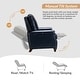 preview thumbnail 32 of 67, HULALA HOME Cigar Mid-century Modern Genuine Leather Recliner with Solid Wood Legs and Nailhead Trim