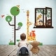 preview thumbnail 1 of 3, Walplus 3D Animal Window View Height Measurement Children Wall Sticker