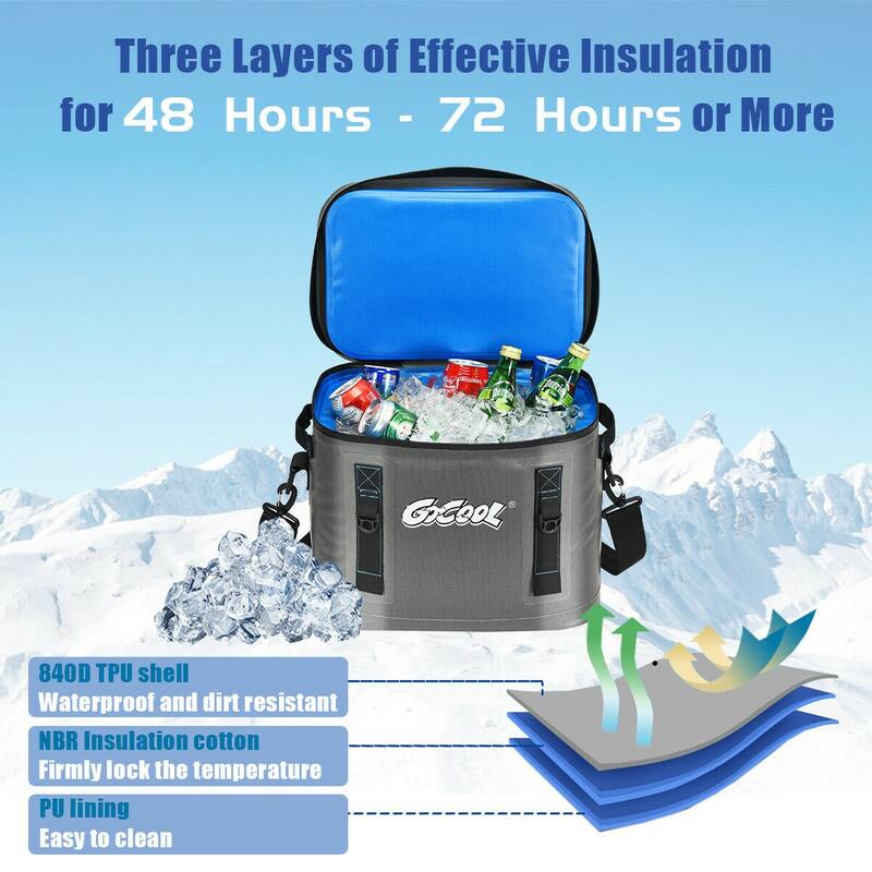 Gymax 30 Cans Soft Portable Cooler Bag Leak-Proof Insulated