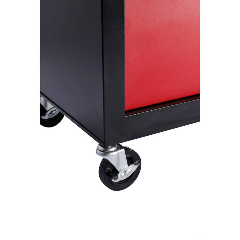 Four drawer rolling toolbox, tool cart with 4 wheels and drawers, large capacity detachable mobile tool storage cabinet