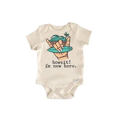 Hawaii Shaka - Baby Boy Girl Clothes Infant Bodysuit Funny Cute Newborn