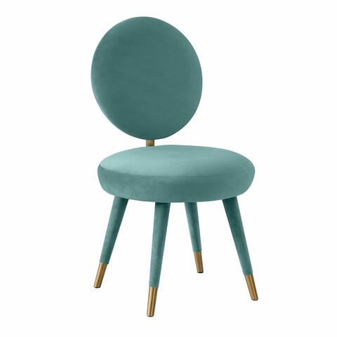 Kylie Oval-back Armless Velvet Dining Chair