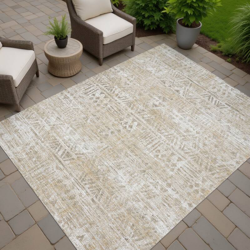 Machine Washable Indoor/ Outdoor Global Jara Chantille Rug
