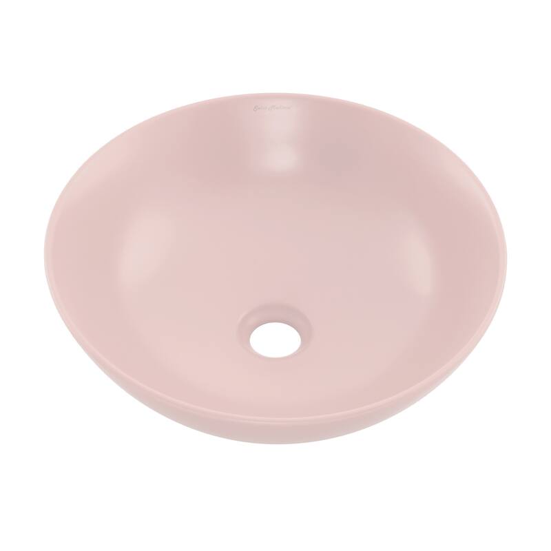 Chaux 16 Color Ceramic Sink In Matte Pink - 15.65" x 15.65" 5.3"