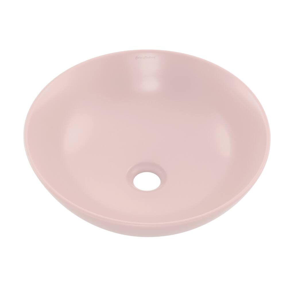 Chaux 16 Color Ceramic Sink In Matte Pink - 15.65" x 15.65" 5.3"