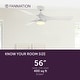 preview thumbnail 16 of 17, Fanimation Klear 56 inch Indoor/Outdoor Smart Ceiling Fan with LED CCT Select Light Kit and Remote - Matte White