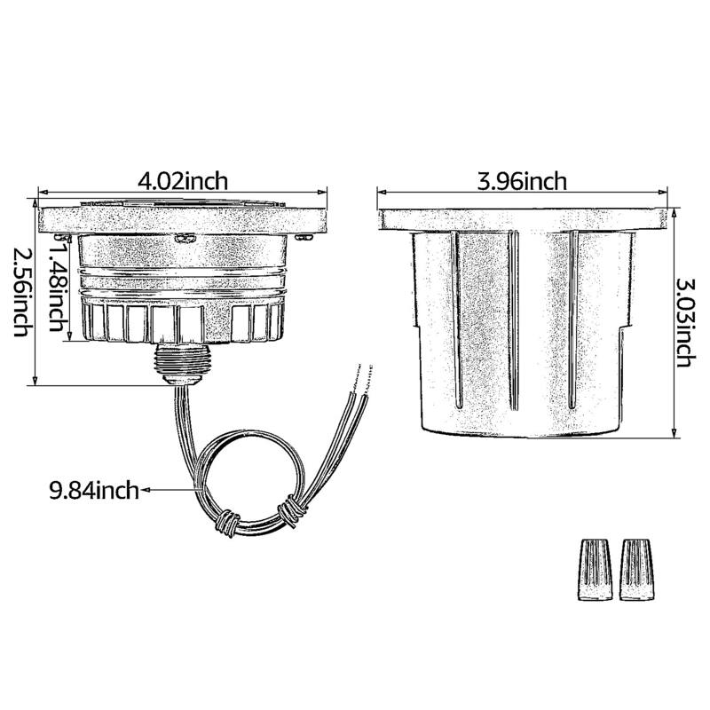6 Pack Commercial Grade 6W LED In-Ground Well Lights, 3000K Warm White