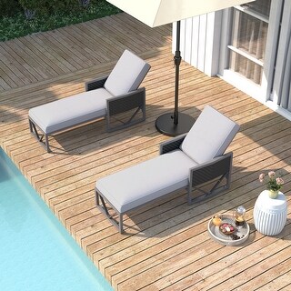 Ove Decors Venti 2-Piece Chaise Set in Grey