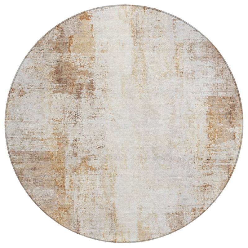 Machine Washable Indoor/Outdoor Abstract Solid Chantille Rug