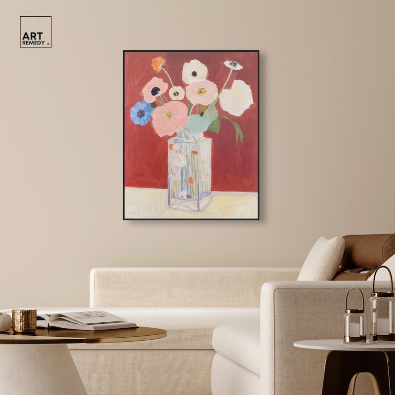 Anemones in a Vase I Canvas by Art Remedy