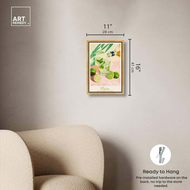 Mojito Recipe Poster Canvas by Art Remedy
