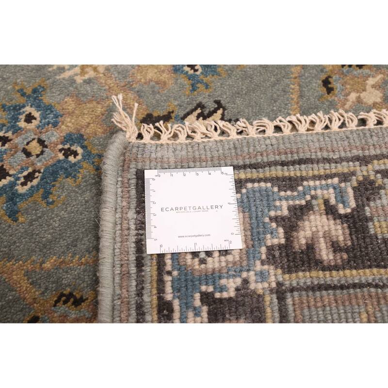 ECARPETGALLERY Hand-knotted Finest Agra Jaipur Teal Wool Rug - 2'6 x 7'9
