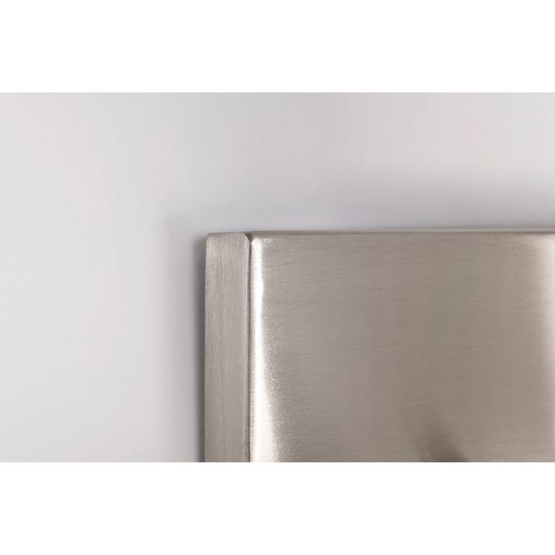 Royale 3 Light Vanity Brushed Nickel Finish Ribbed White Glass - Brushed Nickel