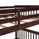 preview thumbnail 17 of 34, Full over Full Size Bunk Bed with Ladders, Solid Wood Kids Storage Bed Frame with 2-Storage Drawers for Bedroom, Walnut