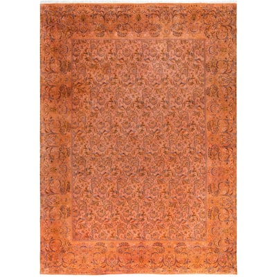 Overdyed One-of-a-Kind Hand-Knotted Area Rug - Beige - 9' 2" x 12' 3"