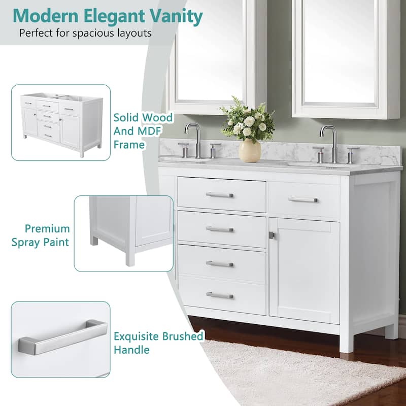 Nephelily 48" 60" 72" Uni-Vanity Bathroom Cabinet with Tall Drawer